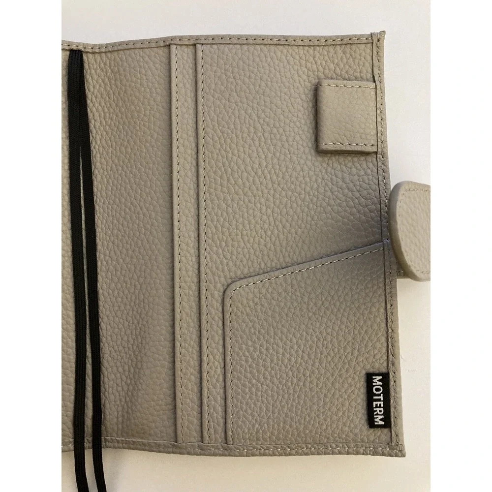 Moterm Planner Cover Folio Organizer Gray Pebbled Leather 6.5